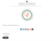 Tablet Screenshot of carolsnotebook.com
